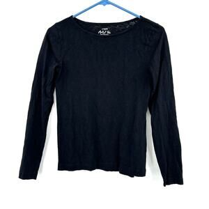 J. Crew Size Small Artist Tee Black Long Sleeve T-Shirt Top Blouse Shirt Cotton